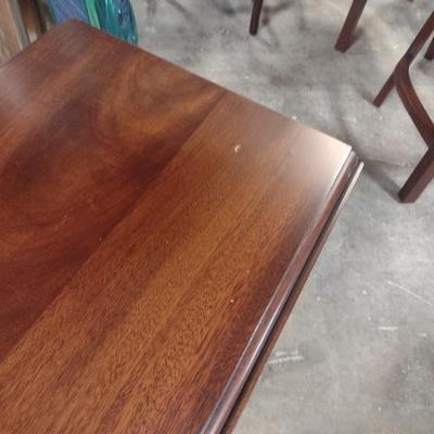 Henkel-Harris Mahogany Drop Leaf Side Table with Single Drawer Choice B