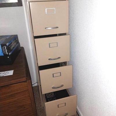 METAL FOUR DRAWER FILING CABINET