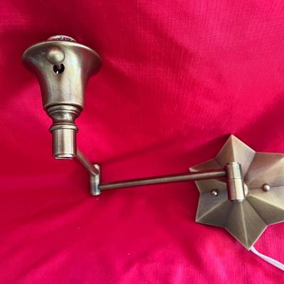 Brass wall lamp with shade