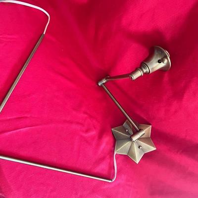 Brass wall lamp with shade