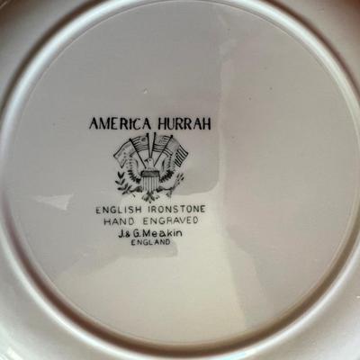 Variety of blue and white decorative plates