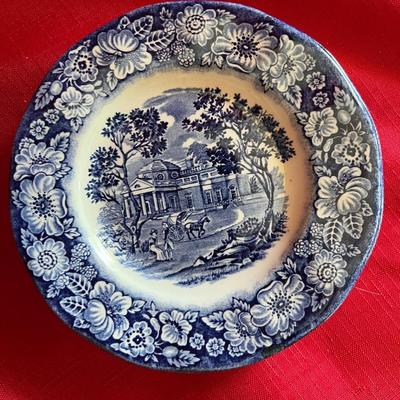 Blue and white decorative plates collect