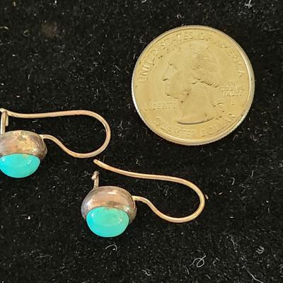 Pierced Turquoise earrings