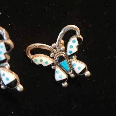 Spectacular Zuni Inlay Earrings