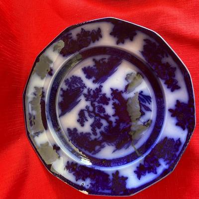 Variety of different blue and white plates collectible wall decor
