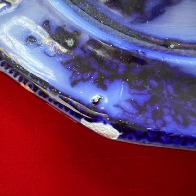 Variety of different blue and white plates collectible wall decor