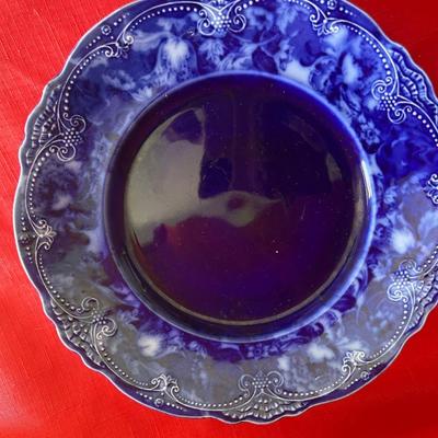 Variety of different blue and white plates collectible wall decor