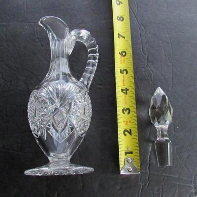 Antique Cut Glass Cruet, Original Stopper