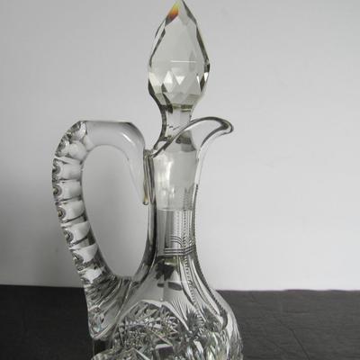 Antique Cut Glass Cruet, Original Stopper