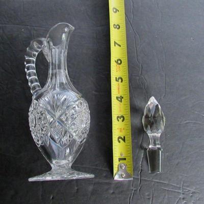 Antique Cut Glass Cruet, Original Stopper