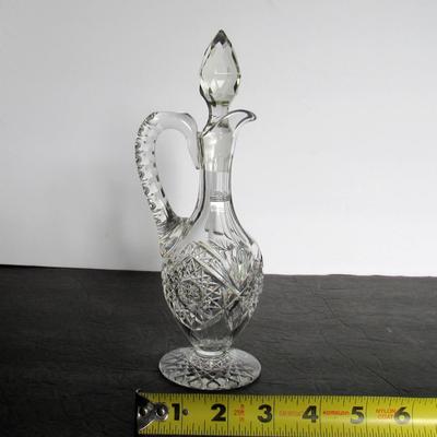 Antique Cut Glass Cruet, Original Stopper