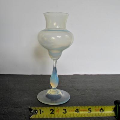 Unusual Shape Antique Art Glass Vase, Similar to Fry Foval Glass