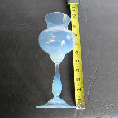 Unusual Shape Antique Art Glass Vase, Similar to Fry Foval Glass