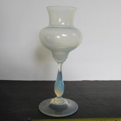 Unusual Shape Antique Art Glass Vase, Similar to Fry Foval Glass