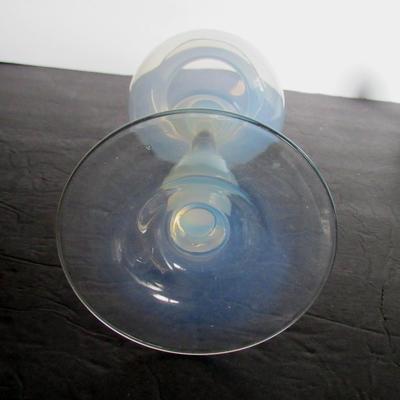 Unusual Shape Antique Art Glass Vase, Similar to Fry Foval Glass