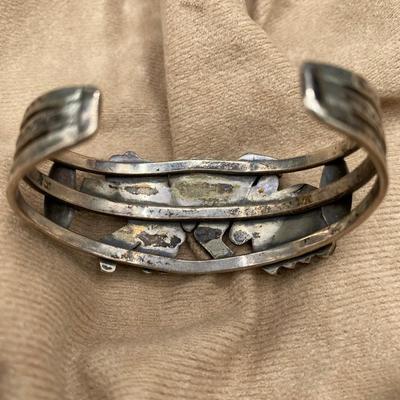 Old Zuni Mosaic Inlay Rainbowman Cuff