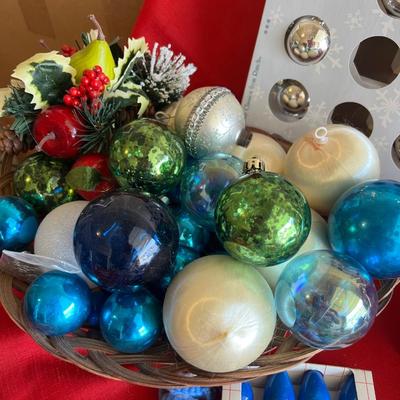 Large amount of Christmas tree bulbs, candles, flame, free, candles, and other Christmas items