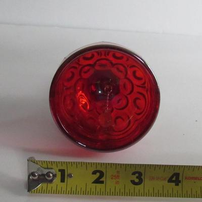 Smith Glass Moon and Star Red Carnival Glass Bell