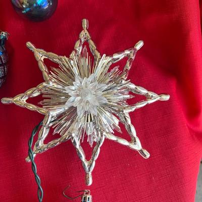 Christmas tree topper variety of elegant bulbs and Christmas tree or