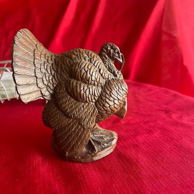 Detailed turkey and pheasant, decor, and napkin holder