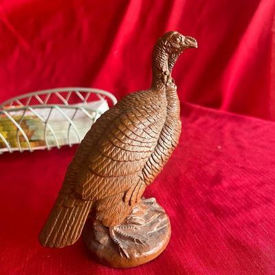 Detailed turkey and pheasant, decor, and napkin holder