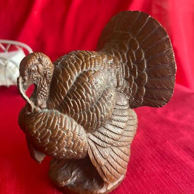 Detailed turkey and pheasant, decor, and napkin holder