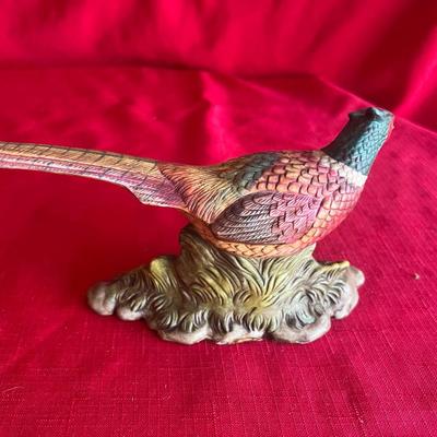 All the car with pheasant, figuring turkey, figuring and brass leaf bowl