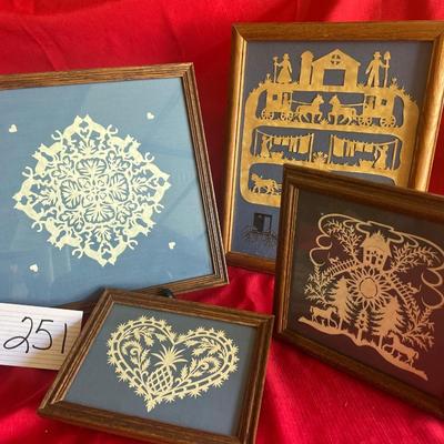 Variety of snowflake cut wall decor