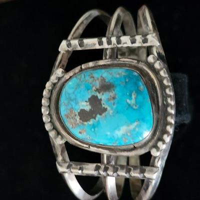 Bird's Eye Turquoise Navajo Cuff