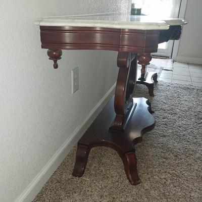 GREAT MARBLE TOP SOFA TABLE