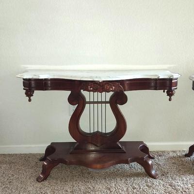 GREAT MARBLE TOP SOFA TABLE