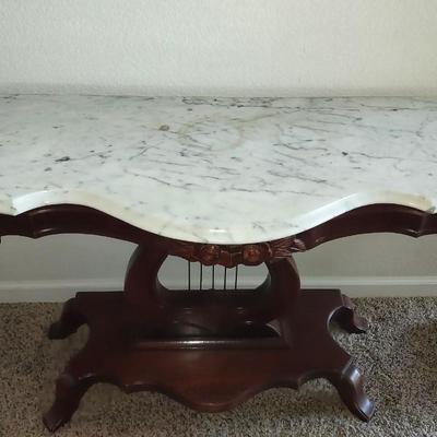 GREAT MARBLE TOP SOFA TABLE