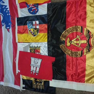 CRESENT SHIELD AND FLAGS