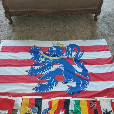 CRESENT SHIELD AND FLAGS