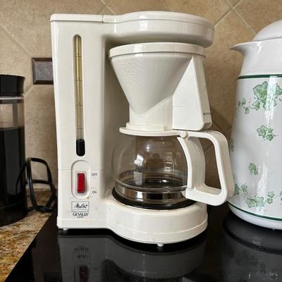 GEVALIA COFFEE MAKER, COFFEE BEAN GRINDER AND CARAFE