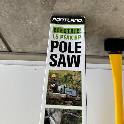 ELECTRIC POLE SAW AND A HAND AXE