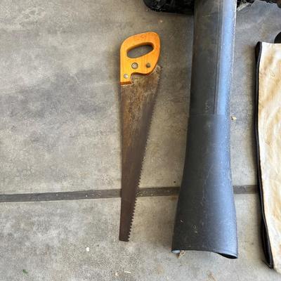 TORO LEAF BLOWER AND VACUUM PLUS A HAND SAW