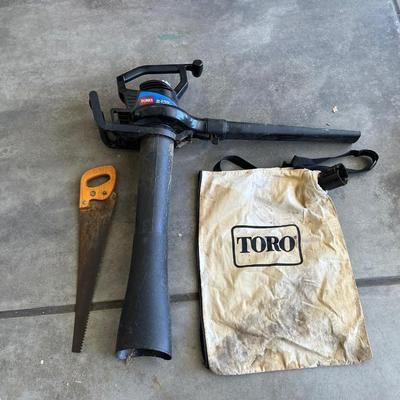 TORO LEAF BLOWER AND VACUUM PLUS A HAND SAW