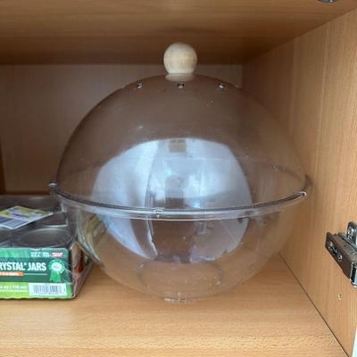 LARGE ROASTING PAN, CANNING JARS AND LIDS, PICNIC DISH W/LID