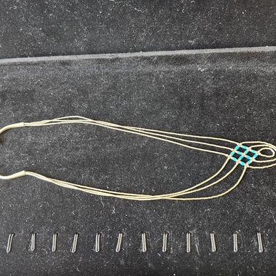 Vintage 3 strand liquid silver Necklace