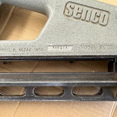 SENCO AIR NAIL GUN, NAILS, WOOD PLANE AND KNEE PADS