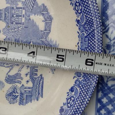 Collection of Three Blue and White Plates