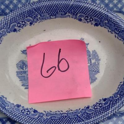 Collection of Three Blue and White Plates