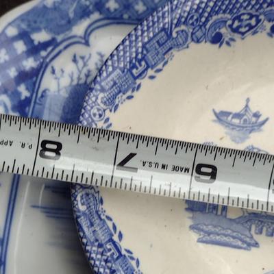 Collection of Three Blue and White Plates