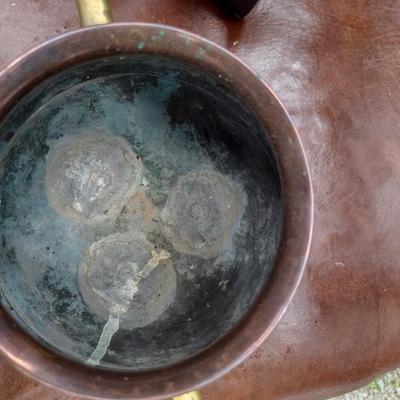 Pair of Art Deco Vases- One Pewter, One Copper and Brass