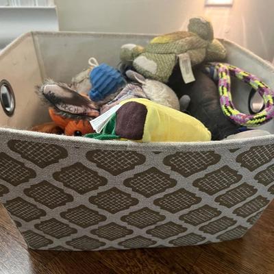 Basket of Dog Toys and Bones