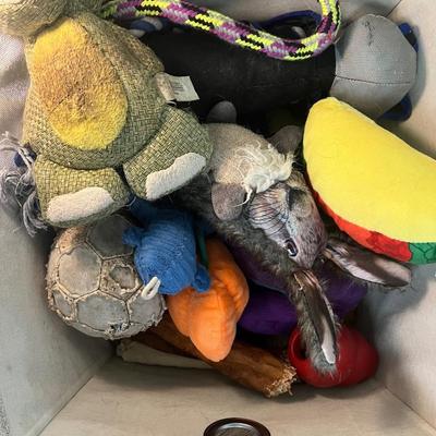 Basket of Dog Toys and Bones