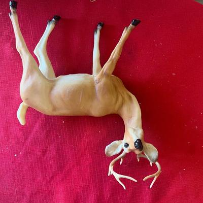 2 plastic reindeer, with three small angels that are bells A plastic candle holder that plugs into the wall and the package of small gold...
