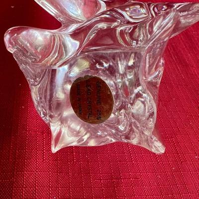 Christmas decor three nutcrackers a Beautiful crystal Christmas tree and paperweight
