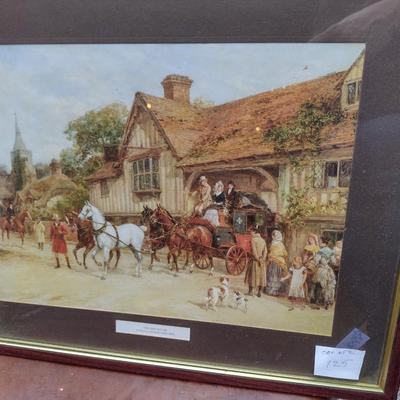 Pair of Framed English Prints- 21" x 17"